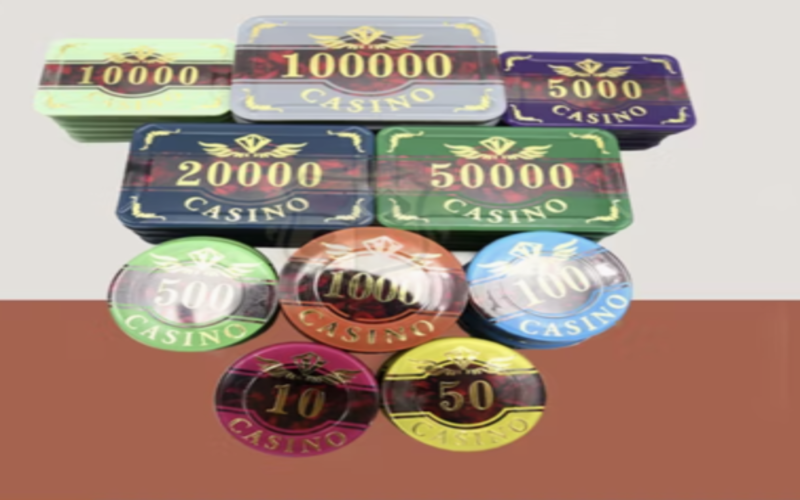 Three Layer Acrylic Shell Pattern Poker Chip