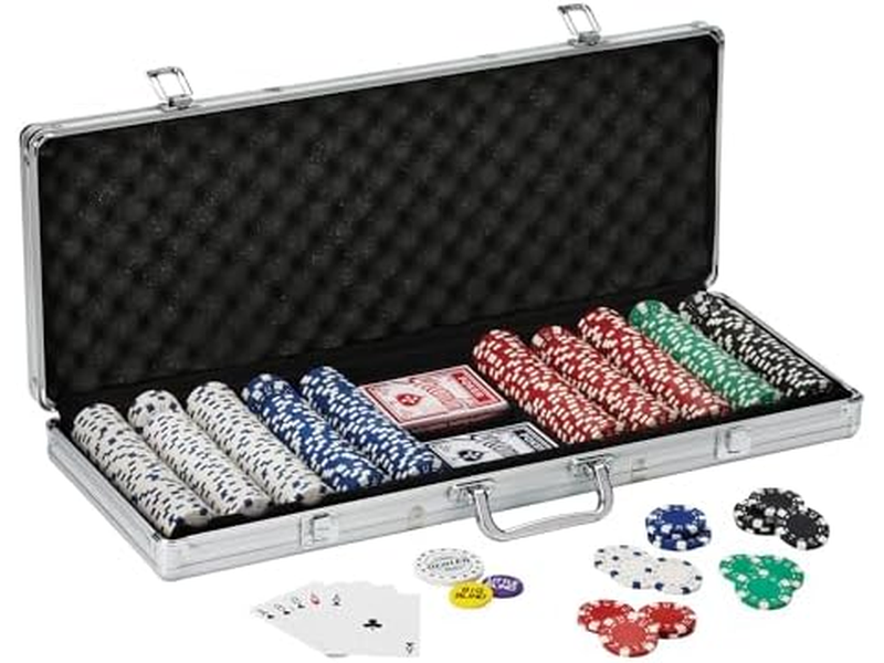 11.5 Gram Texas Hold 'em Claytec Poker Chip Set with Aluminum Case