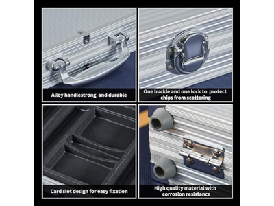 300 Pcs Poker Set with Aluminum Travel Case for Texas Holdem Blackjack Gambling