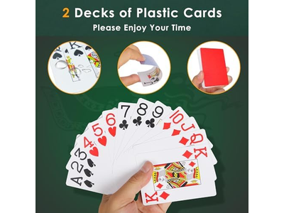 Poker Chip Set with Denominations for Texas Holdem Blackjack Gambling Games