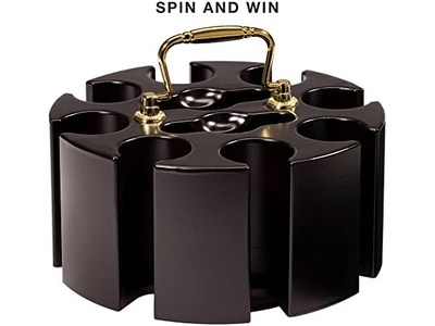 Poker Set with Wood Carousel Case for Casino Party