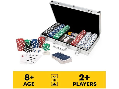 Spin Master Games, Cardinal Classics, 300-Piece Poker Set with Aluminum Carrying Case